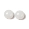 Glass Cabochons, Imitation Gemstone, Half Round, White, 8x4mm