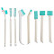 Gorgecraft 2 Sets Cloth Brush, with ABS Plastic Handle, Groove Gap Cleaning Tools, Turquoise, 140~187x8~10.5x5~25mm