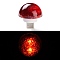 Resin & Epoxy Resin Decor Plate Night Light, with USB Table Lamp Desk Bedroom Decor, Mushroom, Red, 42x40mm