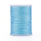 Polyester Metallic Thread, Sky Blue, 1mm, about 7.65 yards(7m)/roll