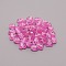 Transparent Acrylic Beads, with Enamel, Heart, Hot Pink, 6.5x6.5x4.5mm, Hole: 1mm, 100pcs/bag