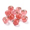 Cherry Quartz Glass Pendants, with Platinum Brass Loops, Apple, 14~15x14x14mm, Hole: 6x3mm