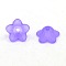 Chunky Indigo Transparent Frosted Flower Acrylic Beads, Size: about 13mm in diameter, 7mm thick, hole:1mm