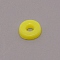 Opaque Acrylic Beads, Flat Round, Yellow, 6x1.5mm, Hole: 2mm, about 830pcs/bag