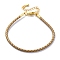 Polyester Cord Braided Bracelet Makings, with Stainless Steel Claw Lobster Clasps, Brass Findings, Long-Lasting Plated, Peru, 7-3/8 inch(18.8cm)