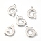 Non-Tarnish 201 Stainless Steel Charms, Alphabet, Letter.G, 12x8.4x0.6mm, Hole: 1.4mm