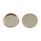 Tarnish Resistant Flat Round 304 Stainless Steel Plain Edge Bezel Cups, Cabochon Settings, Stainless Steel Color, 8x1.5mm