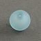 Frosted Acrylic Beads, Bead in Bead, Round, Light Sky Blue, 7~8mm, Hole: 2mm, about 2030pcs/500g