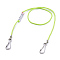 Polyester & Spandex Cord Ropes Eyeglasses Chains, Neck Strap for Eyeglasses, with Cube Acrylic Beads, Iron Coil Cord Ends and Keychain Clasp, Word Love, Green Yellow, 23.62 inch(60cm)