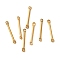 Ion Plating(IP) 304 Stainless Steel Connector Charms, Bar Links, Real 18K Gold Plated, 15x2x1mm, Hole: 1mm