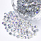 Hotfix Rhinestone, Glass Rhinestone Flat Back Cabochons, Half Round, Crystal AB, SS8, 2.3~2.4x1mm, about 1440pcs/bag