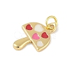 Brass Enamel Pendants KK-B114-17G-01-2