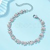 Brass Butterfly Link Chains Bracelets for Women BJEW-JB13509-1