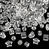 100Pcs 5 Styles Transparent Acrylic Beads TACR-TA0001-92-3