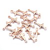 Brass Links Connectors KK-J279-46RG-NR-1