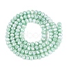 Anti-Tarnish Dyed Rondelle Glass Beads Strands LS-EGLA-T021-3mm-17-08-2
