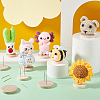 12Pcs 4 Styles Flat Round Wooden Doll Stands Display Holder DIY-GA0007-28-5