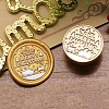 Merry Christmas Series Wax Seal Brass Stamp Head AJEW-M037-01G-01-1