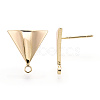 Brass Stud Earring Findings X-KK-T029-09G-3