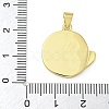 Rack Plating Brass Pave Shell Flat Round Heart Pendants KK-Z063-13G-01-3