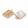 Natural Shell Pendants KK-C100-01G-3