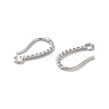 Long-Lasting Plated Brass Ear Wire KK-K381-07P-2