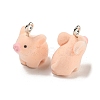 Flocky Acrylic Pendants FIND-A044-01I-2