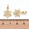 Brass Micro Pave Cubic Zirconia Pendants KK-T070-60G-3