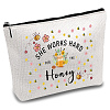 Teachers' Day Polycotton Custom Canvas Storage Bags ABAG-WH0029-069-1