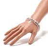 Moon and Star Charm Multi-strand Bracelet BJEW-TA00033-03-3