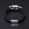 Leather Multi-strand Bracelets BJEW-F352-09P-02-2