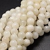Natural White Moonstone Round Beads Strands X-G-E329-5-6mm-49-1