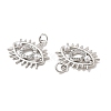 Brass Micro Pave Cubic Zirconia Pendants KK-E068-VB078-3