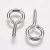 Tarnish Resistant 304 Stainless Steel Screw Eye Pin Peg Bails STAS-K171-52P-17x9mm-1