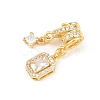 Brass Micro Pave Cubic Zirconia Pendants KK-Z151-17G-3