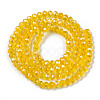 Electroplate Glass Beads Strands EGLA-A034-T4mm-B20-2