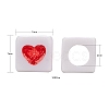 Opaque White Acrylic European Beads OPDL-FS0001-02A-3
