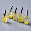 Glass Bottle Pendants X-GLAA-S181-11-3