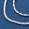 Brass Multi-strand Necklaces for Women NJEW-Q344-03S-2