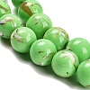 Assembled Synthetic Stone and Trochus Shell Beads Strands G-B128-08C-07-3