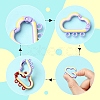 10Pcs Spray Painted Alloy Spring Gate Rings FIND-YW0009-45-2