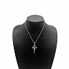 Vintage Zinc Alloy Cross Pendant Necklace for Men Women IU0764-3-1