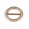 Flat Round Alloy Buckles PALLOY-WH0086-36-1