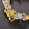 Chips Citrine(Dyed & Heated) Beaded Stretch Bracelets BJEW-JB01825-05-2