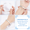 1Pc Stainless Steel Grooved Bangles STAS-UN0042-51P-5