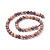 Wood Beads Strands X-WOOD-F008-04-C-2