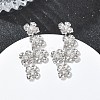 Brass Micro Pave Cubic Zirconia Stud Earrings for Women EJEW-A167-24P-1