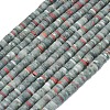 Natural African Bloodstone Beads Strands G-P575-B11-6x1mm-2