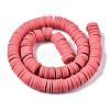 Flat Round Handmade Polymer Clay Beads CLAY-R067-12mm-14-3
