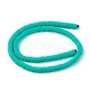 Flat Round Handmade Polymer Clay Beads CLAY-R067-6.0mm-34-3
